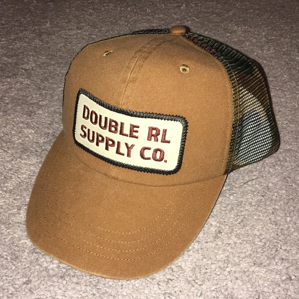 RRL double RL Ralph Lauren trucker hat cap men one size new nwt camo brown